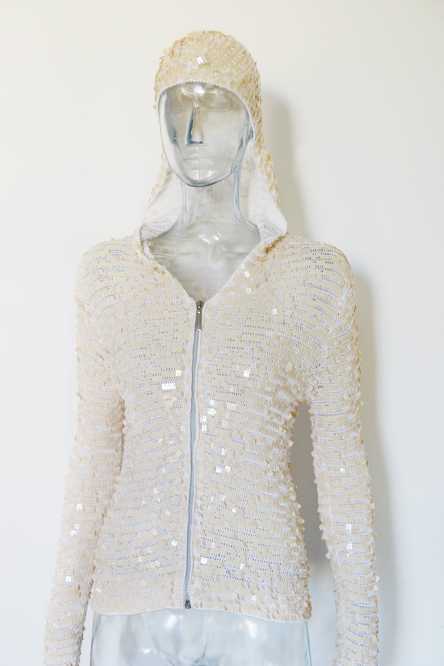 ROCCOBAROCCO sequin hoodie in size Medium