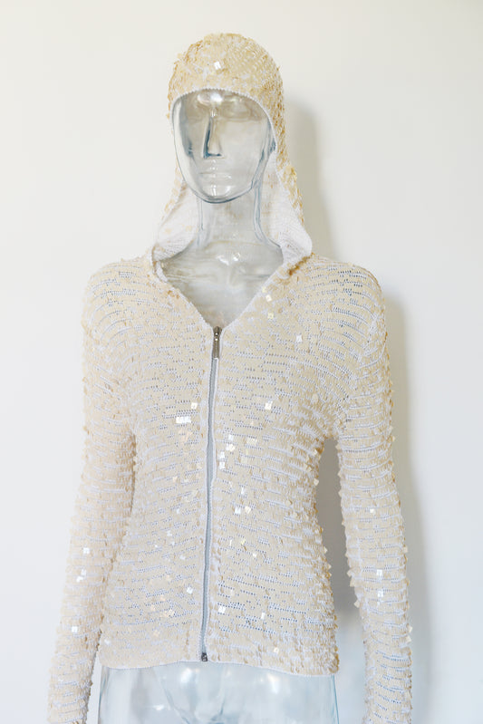 ROCCOBAROCCO sequin hoodie in size Medium