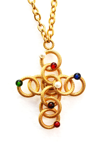 CHANEL BOOTLEG fro 80s Cross with chain