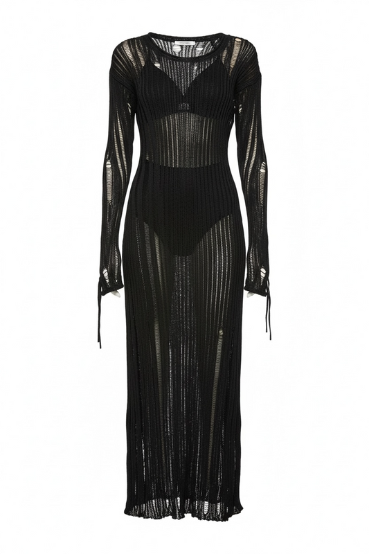 DIESEL knitted black dress in size: Medium