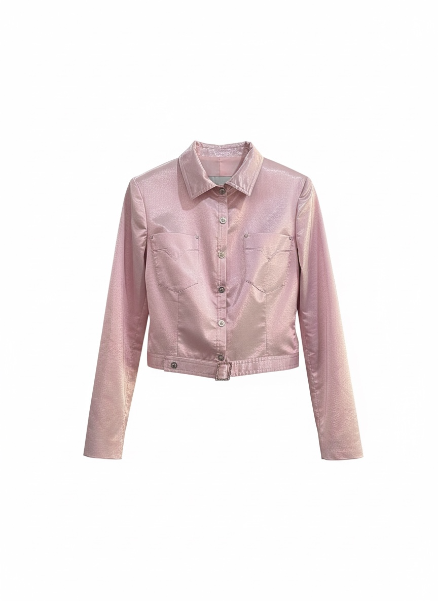 Versace jeans couture pink metallic jacket in size Medium