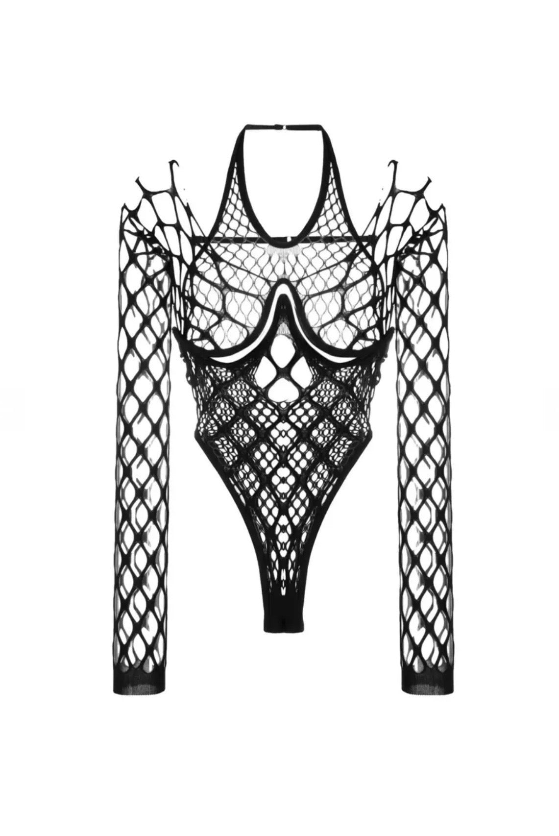 Dion Lee fishnet cut-out bodysuit in size XS