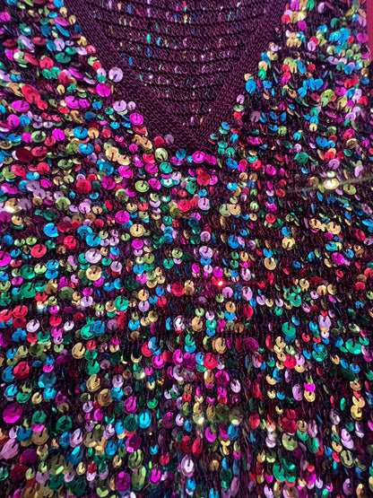 GAI MATTIOLO sequin top in size: Medium