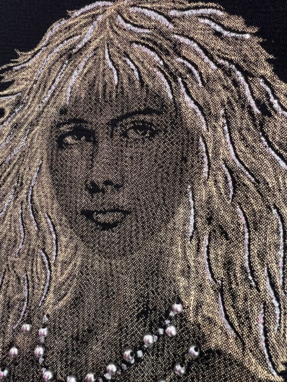 FRENCH Y2K mesh top with graphic in size: M
