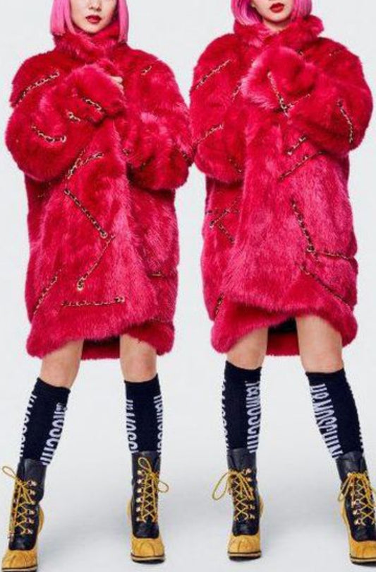 MOSCHINO X HM faux fur