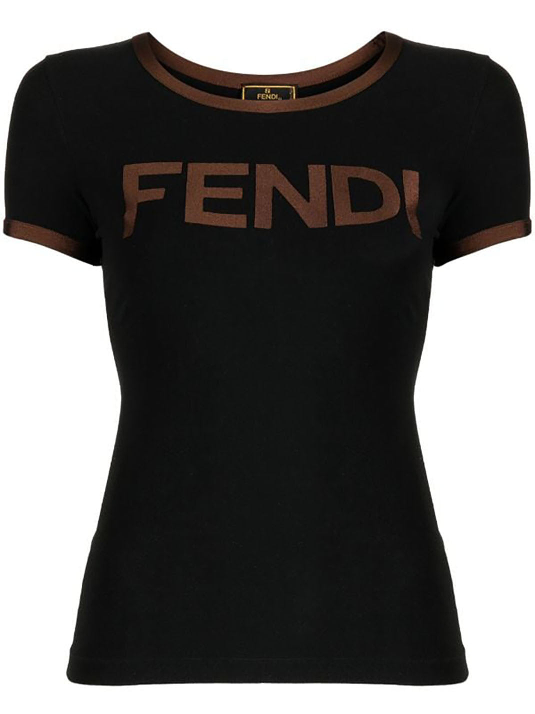 FENDI 1990-2000s logo mesh top