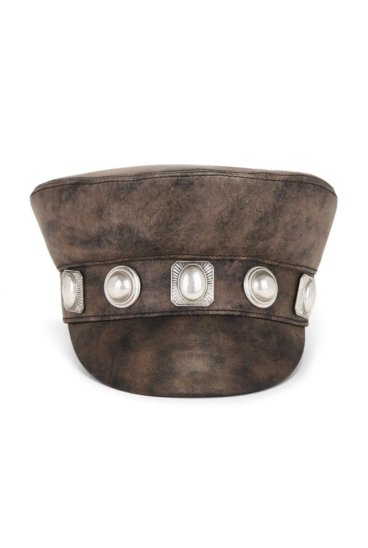 AREA real leather porter hat