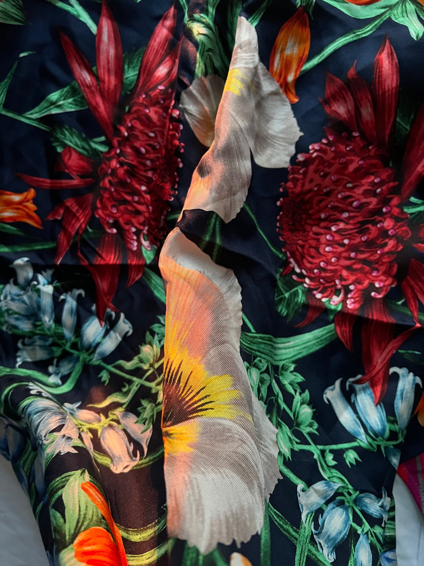 The ECHO Blooms of Oceana silk scarf