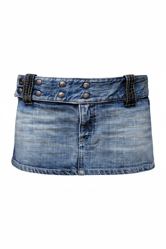 Early 2000 DIESEL micro denim skirt in size 28