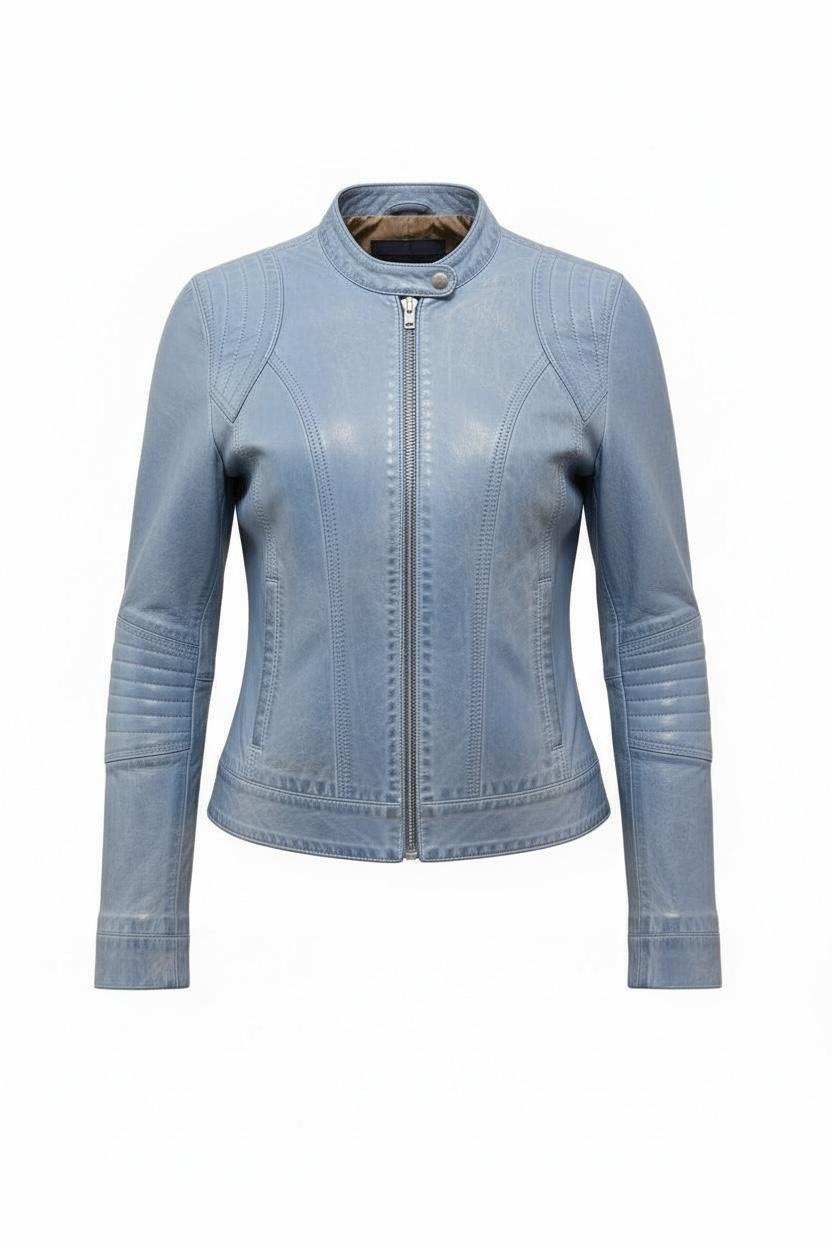 Italian blue moto jacket in size Small