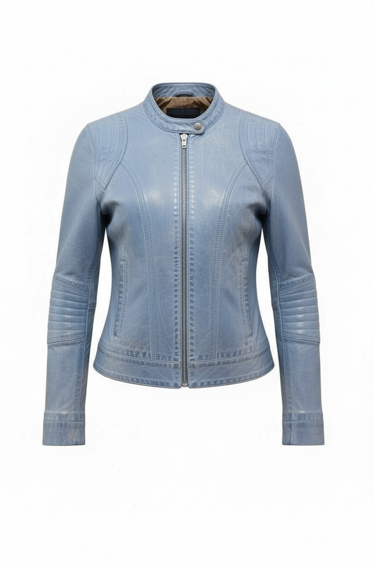 Italian blue moto jacket in size Small