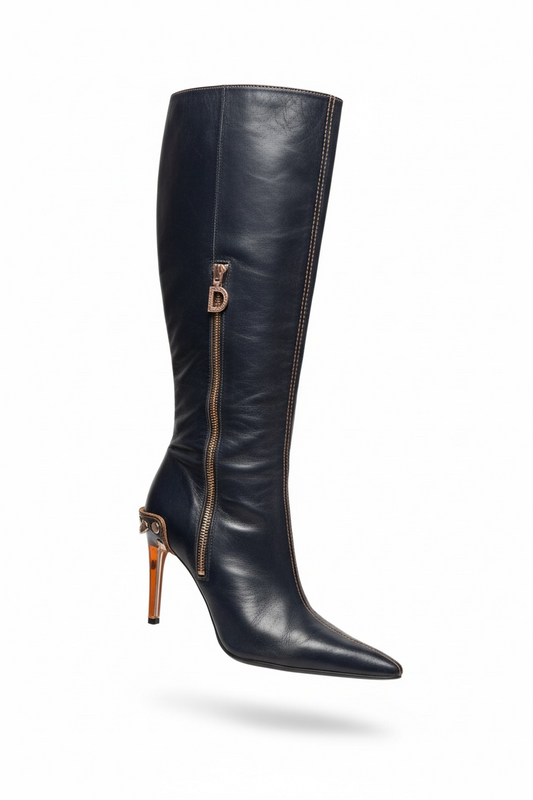 Italian leather boots in size 36