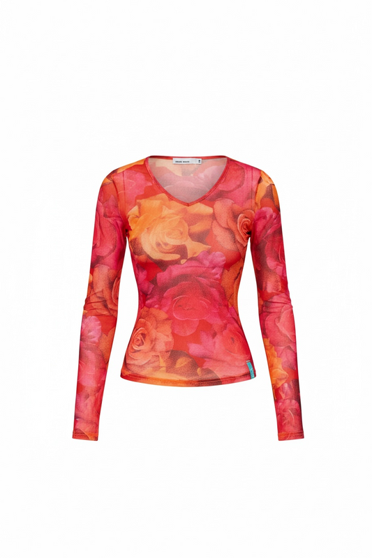 Y2K French mesh top in size XS