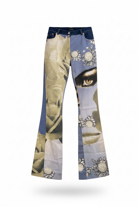 DENNY ROSE vintage  printed pants in size Small