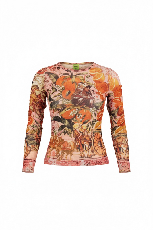 ICONIC Save the queen mesh top in size Small