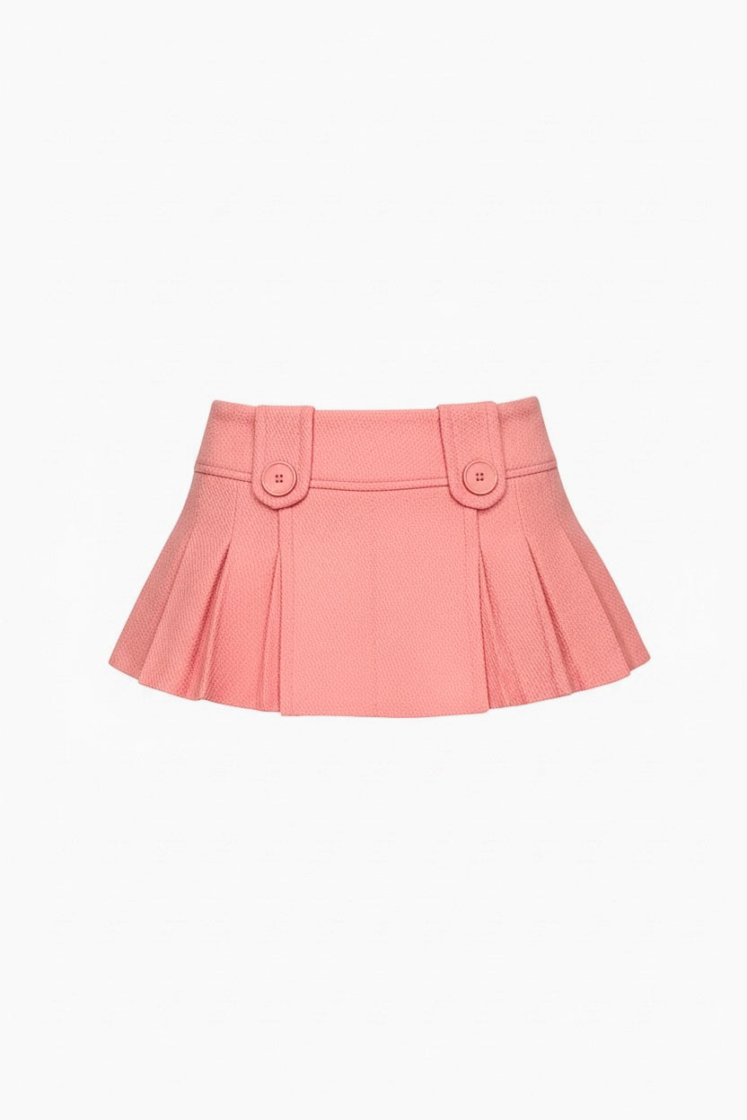 FORNARINA Italian wool pleated mini skirt