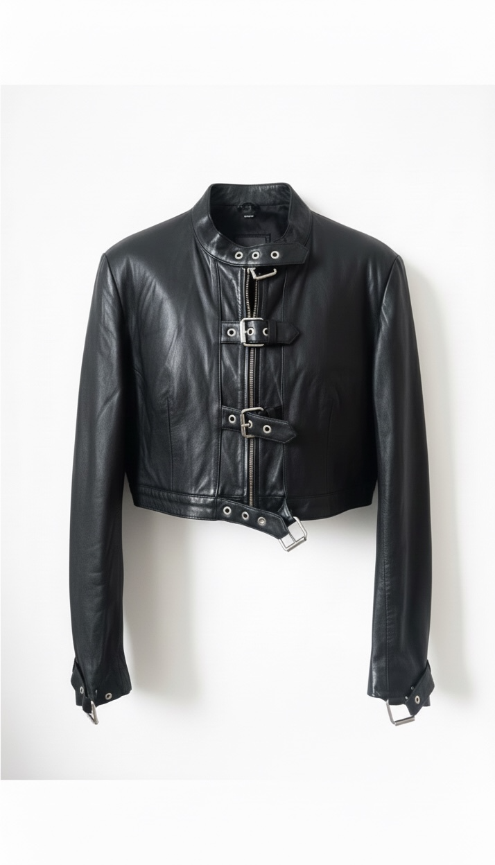 Lether moto jacket in size L/XL