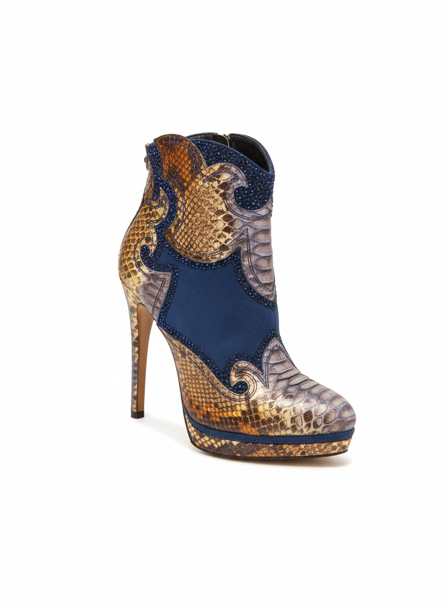 Genuine Python Italian boots in size 38