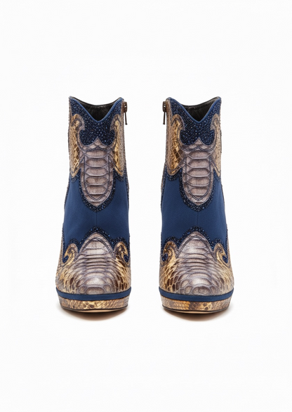 Genuine Python Italian boots in size 38