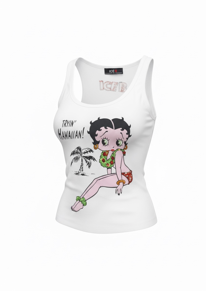 ICEBREG rare  tank top with Betty Boop