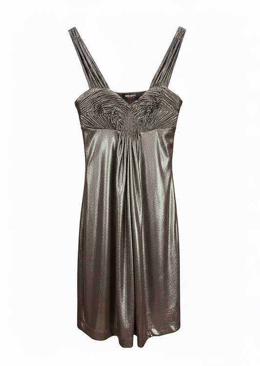 MISS SIXTY 2005 dead stock metallic dress in size Small