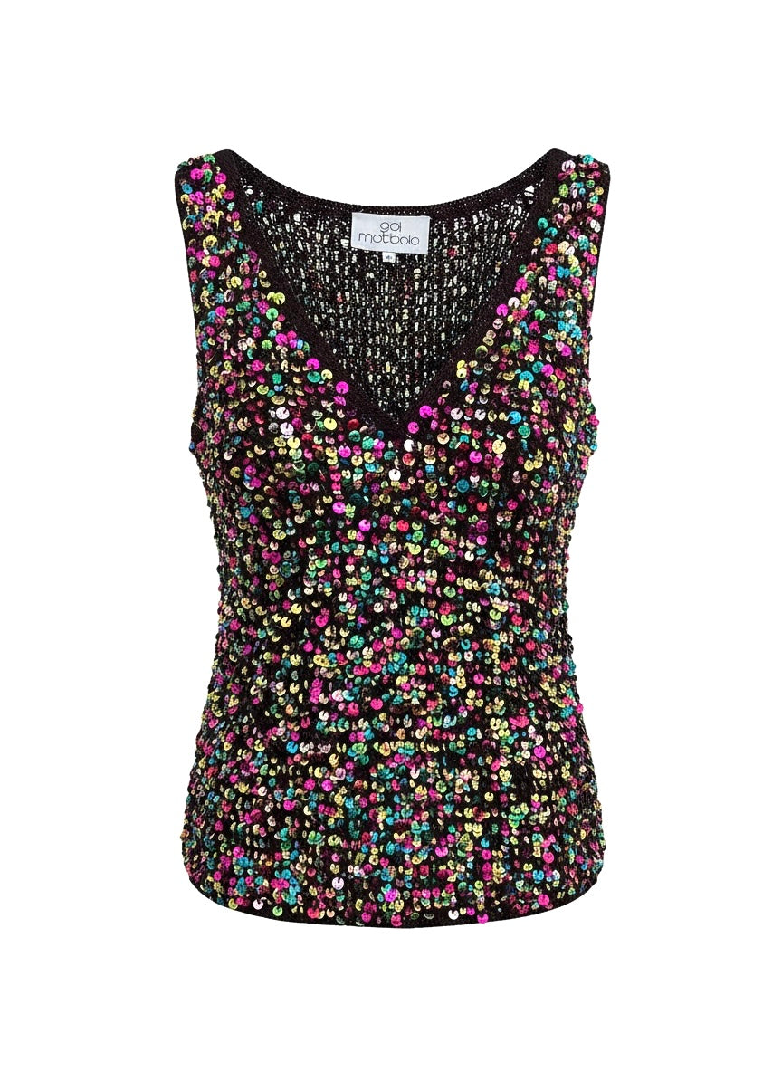 GAI MATTIOLO sequin top in size: Medium