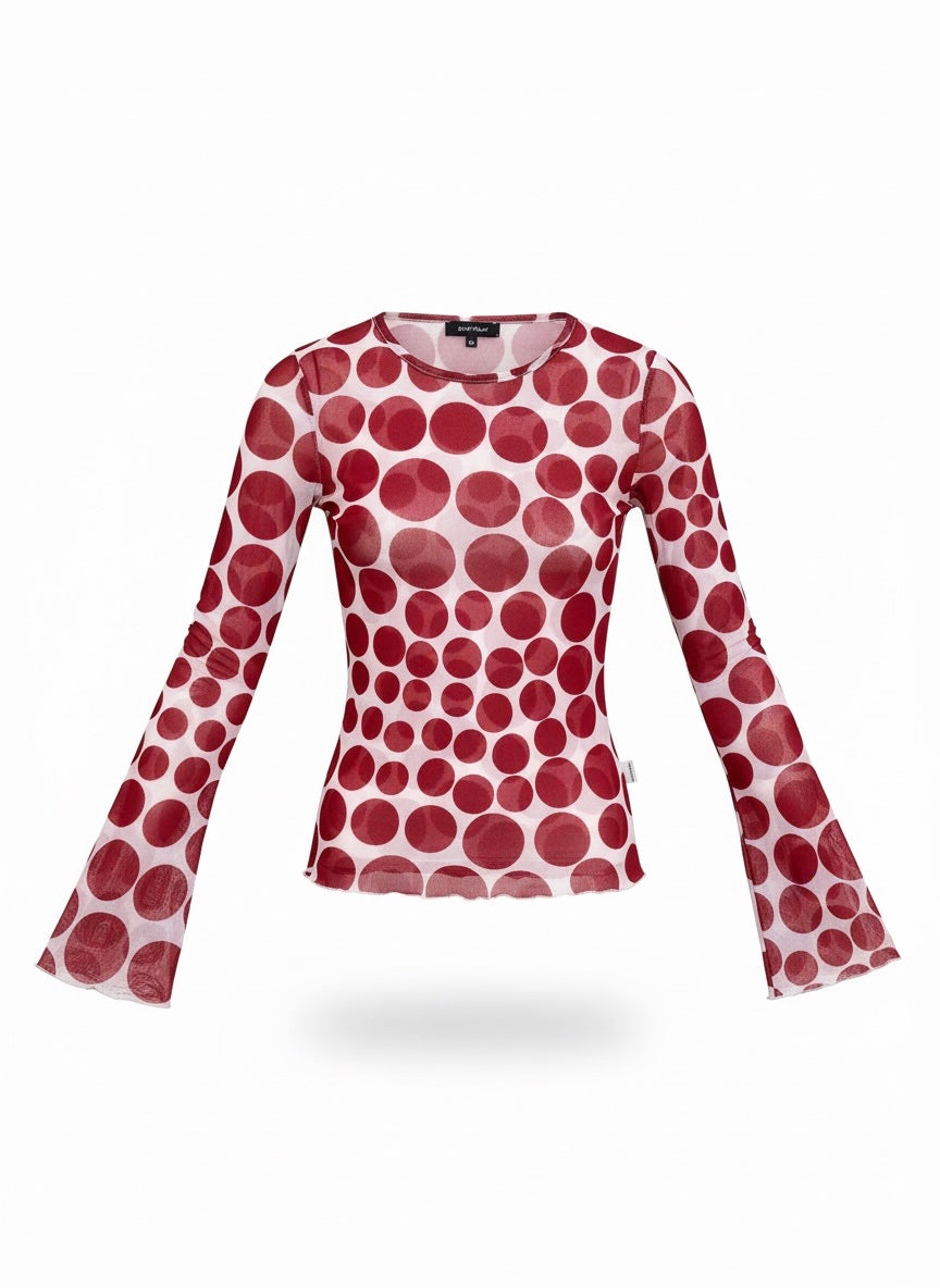 DENNY ROSE Y2K insene mesh top in size Medium