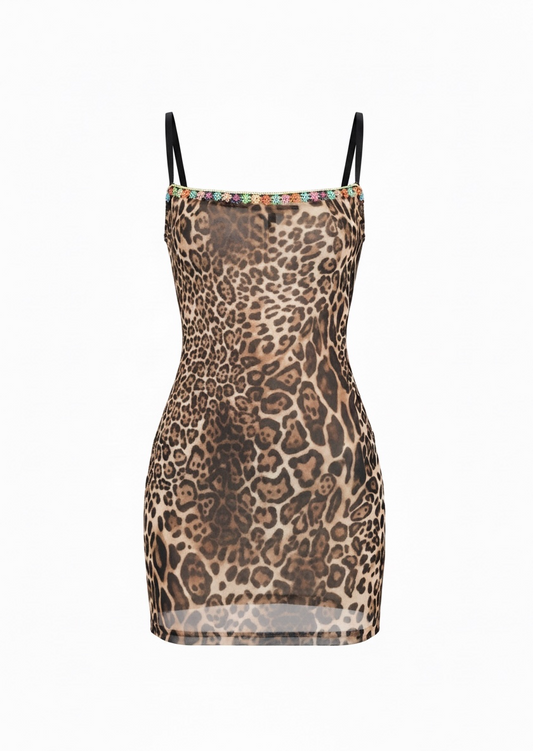 Danielle Guizio mini cheetah dress in size XS