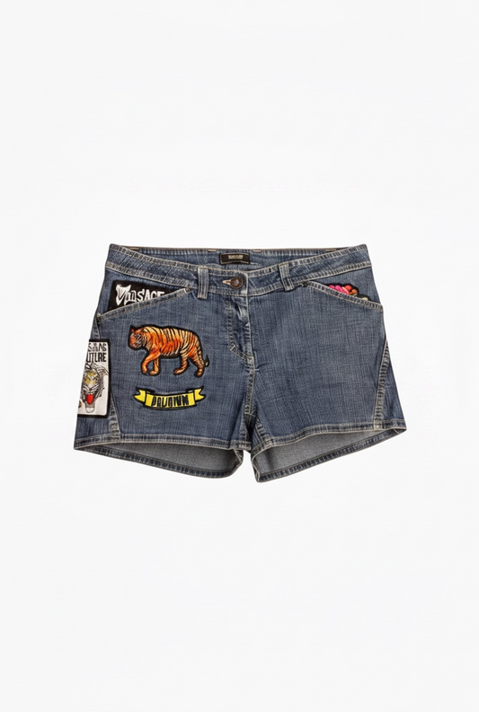 VERSACE COUTURE VINTAGE DENIM SHORTS in size: Medium