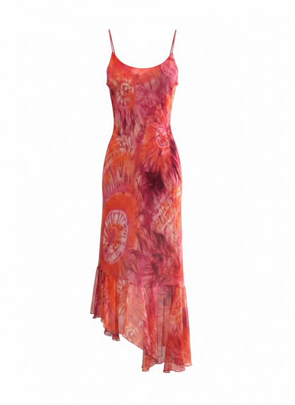 Italian beautiful silk dress in Size: Medium