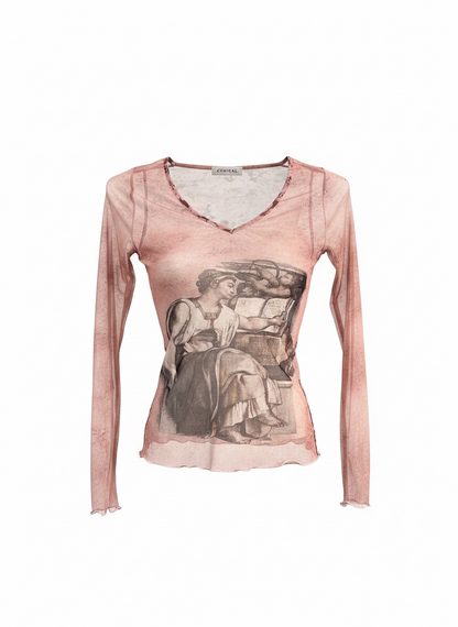 ITALIAN MESH TOP in Size Small