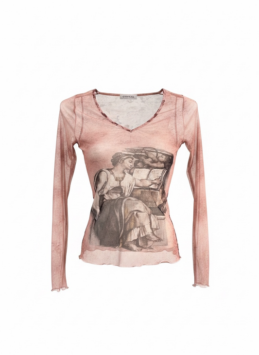 ITALIAN MESH TOP in Size Small