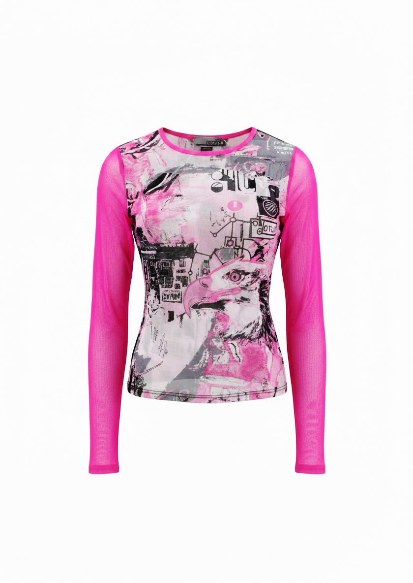 Roberto Cavalli mesh top in Size: Small