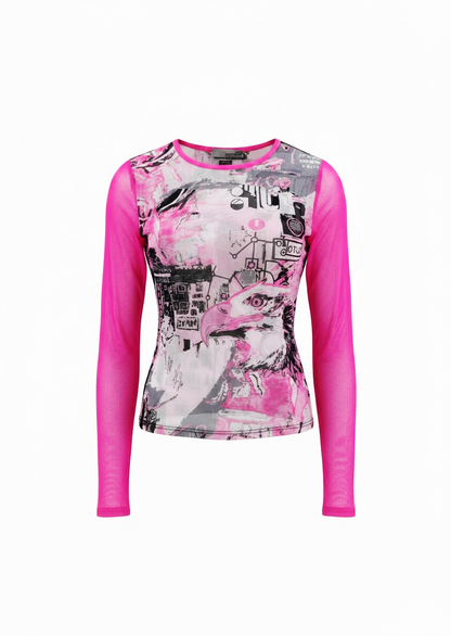 Roberto Cavalli mesh top in Size: Small