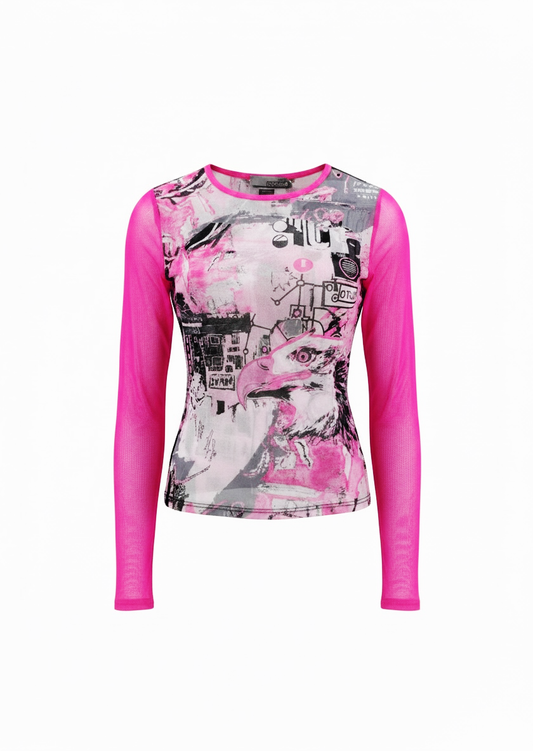 Roberto Cavalli mesh top in Size: Small