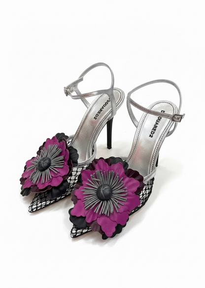 DSQUARED2 mesh pumps with flower in size: 37.5