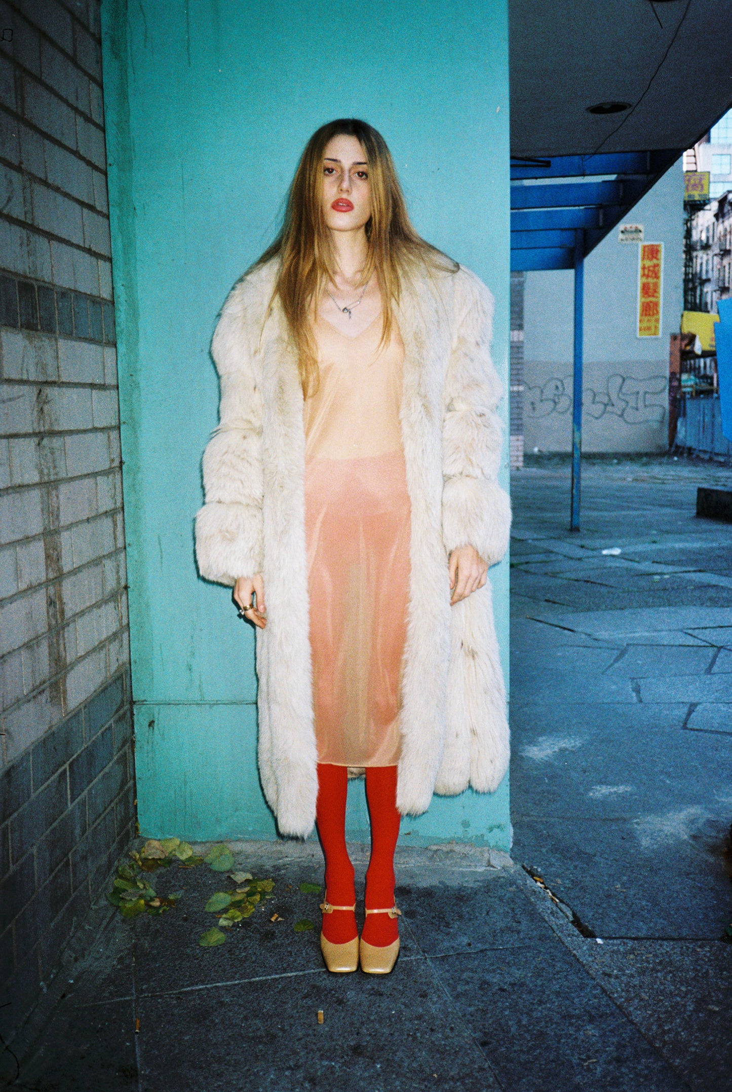 White Fox vintage coat