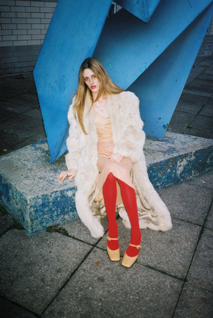 White Fox vintage coat