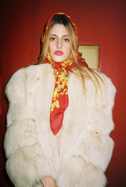 White Fox vintage coat