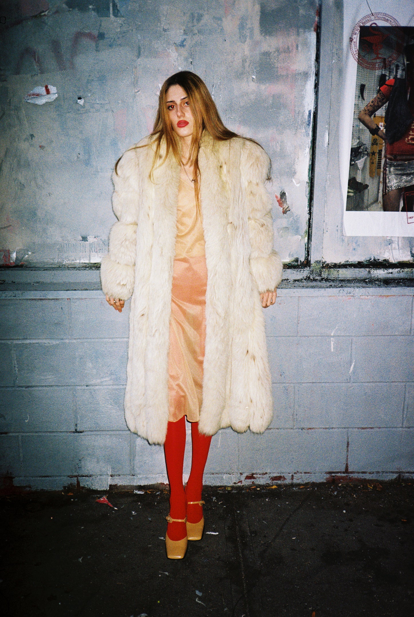 White Fox vintage coat