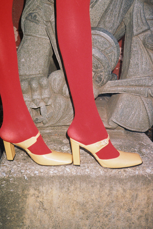 Leather heels in size 7