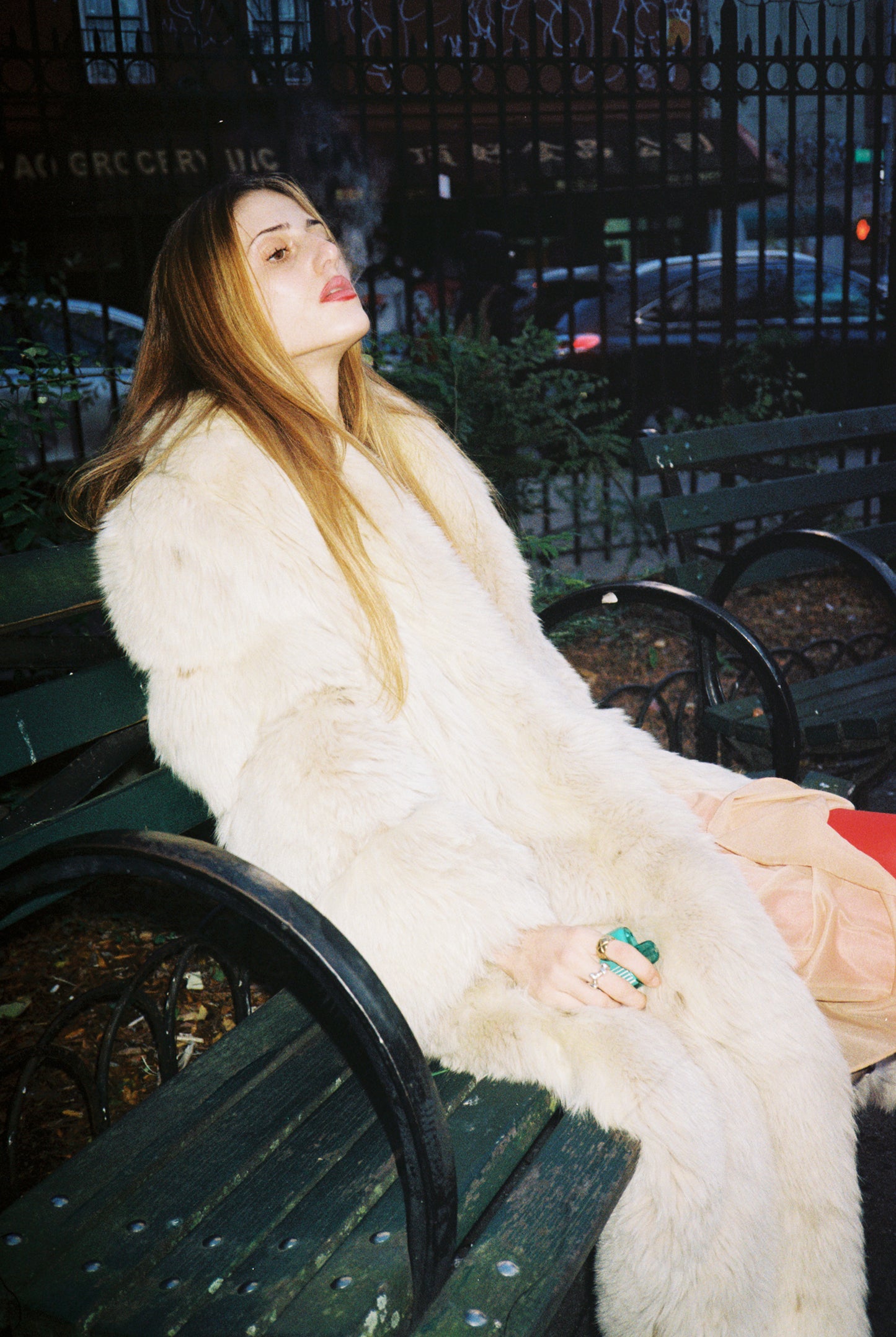 White Fox vintage coat