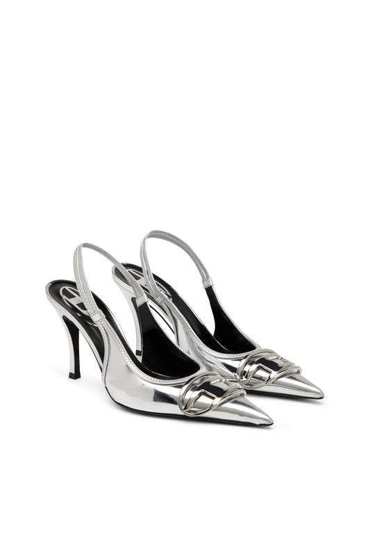 DIESEL mirrored finish pumps in size 37