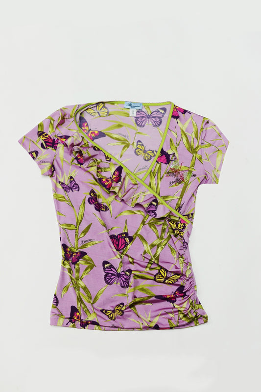 Stunning Blumarine Butterfly top Made in Italy Size M