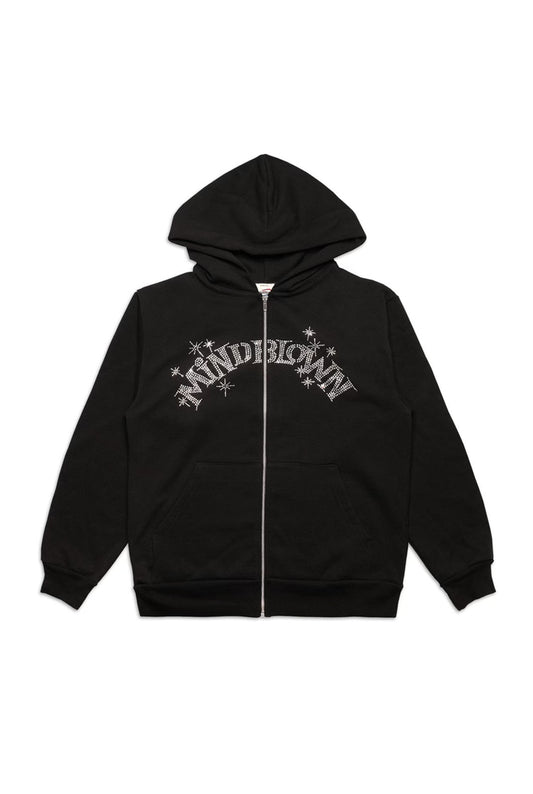 Rhinestone sparkle zip up hoodie