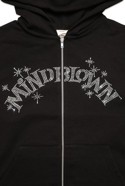 Rhinestone sparkle zip up hoodie