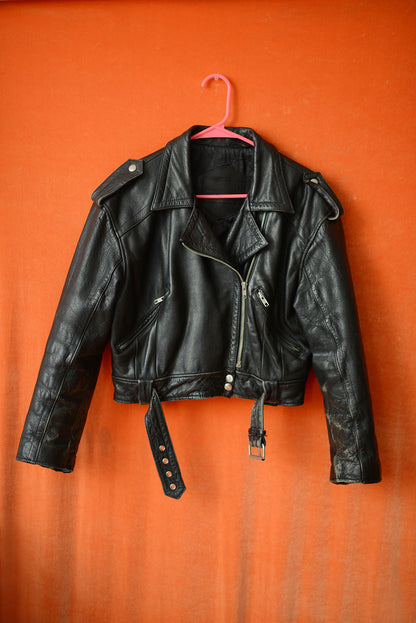 Motorcycle cropped jacket