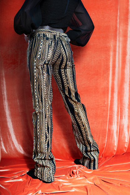 Roberto Cavalli vintage chain pants
