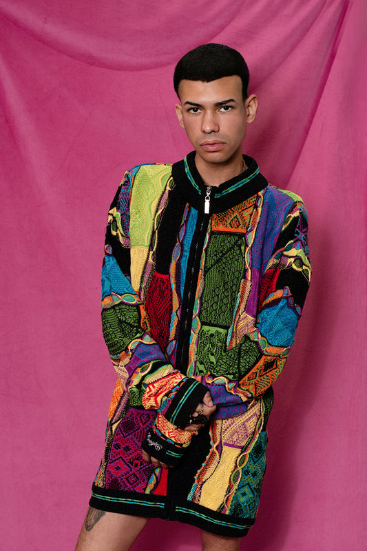 Coogi wool zipped up sweater