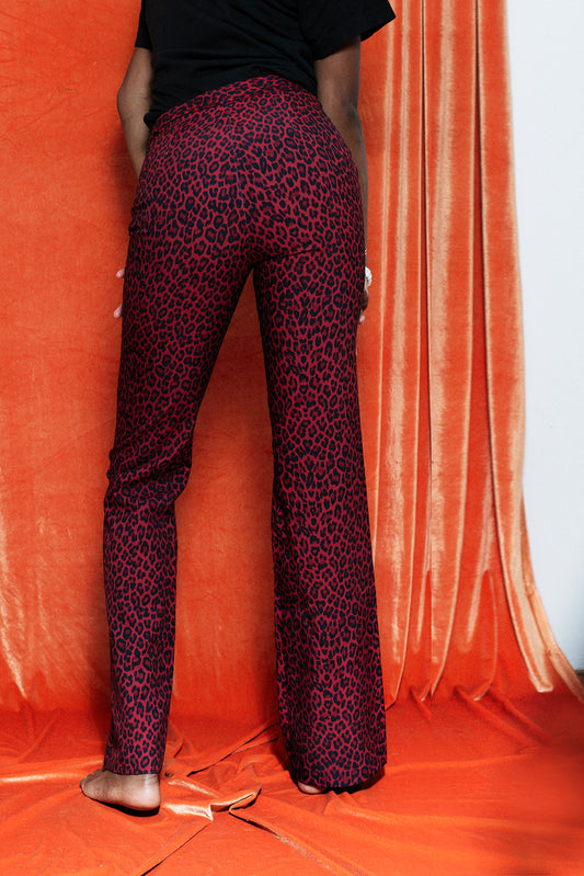 Animal print vintage pants